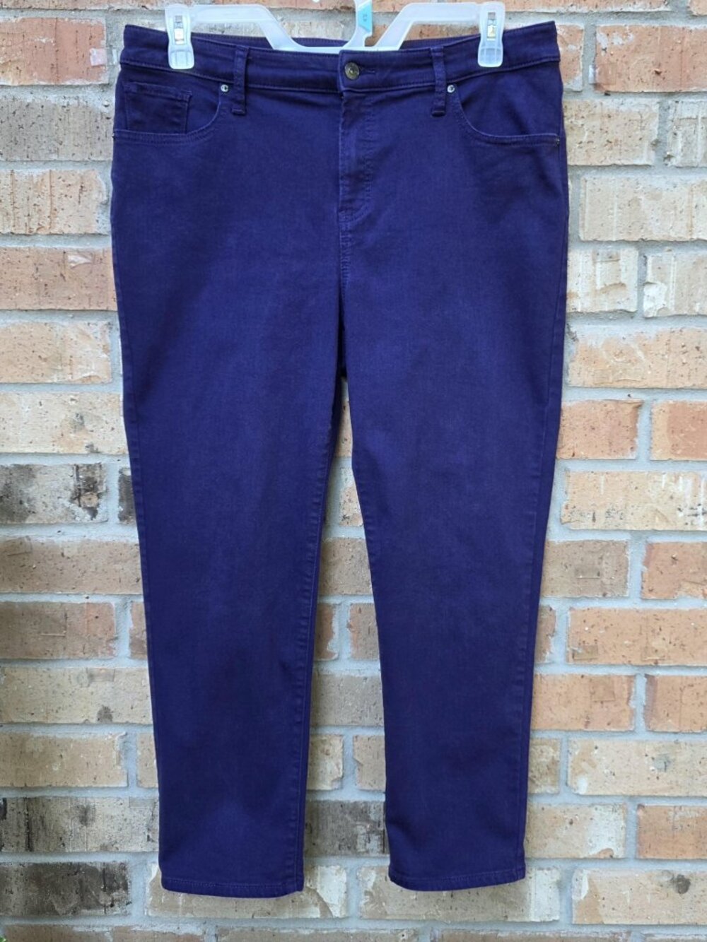 Chico's Womens So Slimming Girlfriend Slim Leg Ankle Jeans Purple Size 2.5 (14)